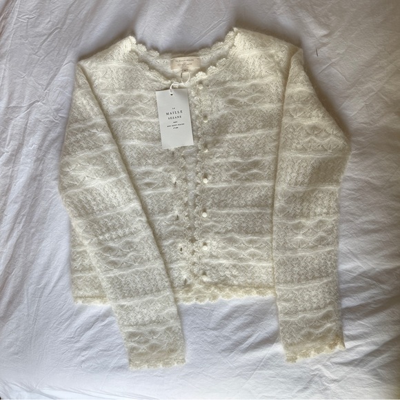 Sezane Varda Cardigan Ecru - Size M - Picture 2 of 3